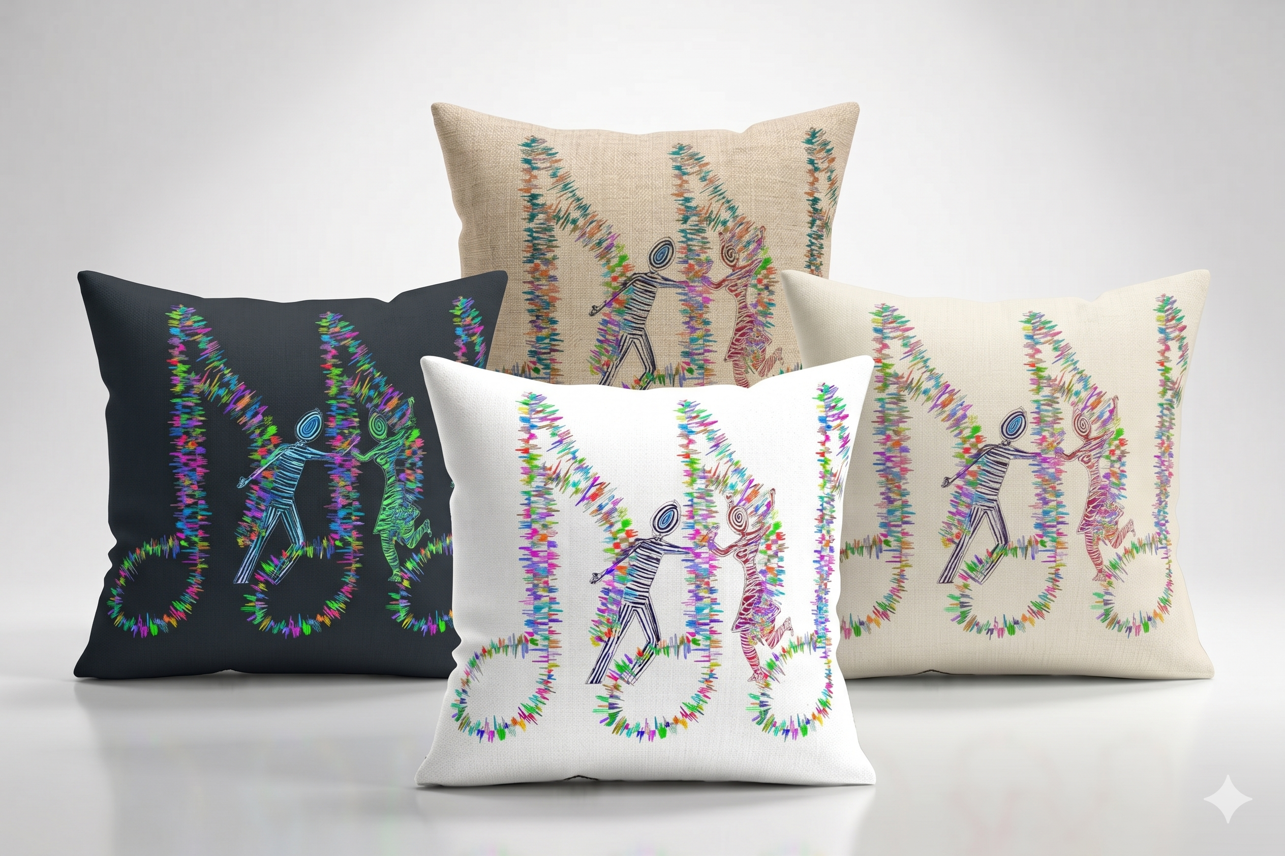 "The Rhythm of Joy" Throw Pillow