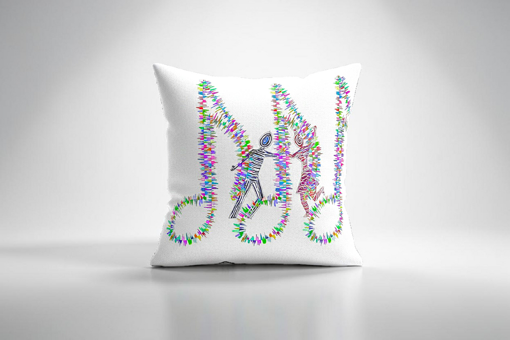 "The Rhythm of Joy" Throw Pillow