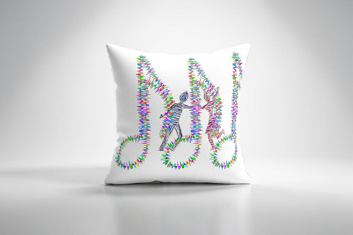 "The Rhythm of Joy" Throw Pillow