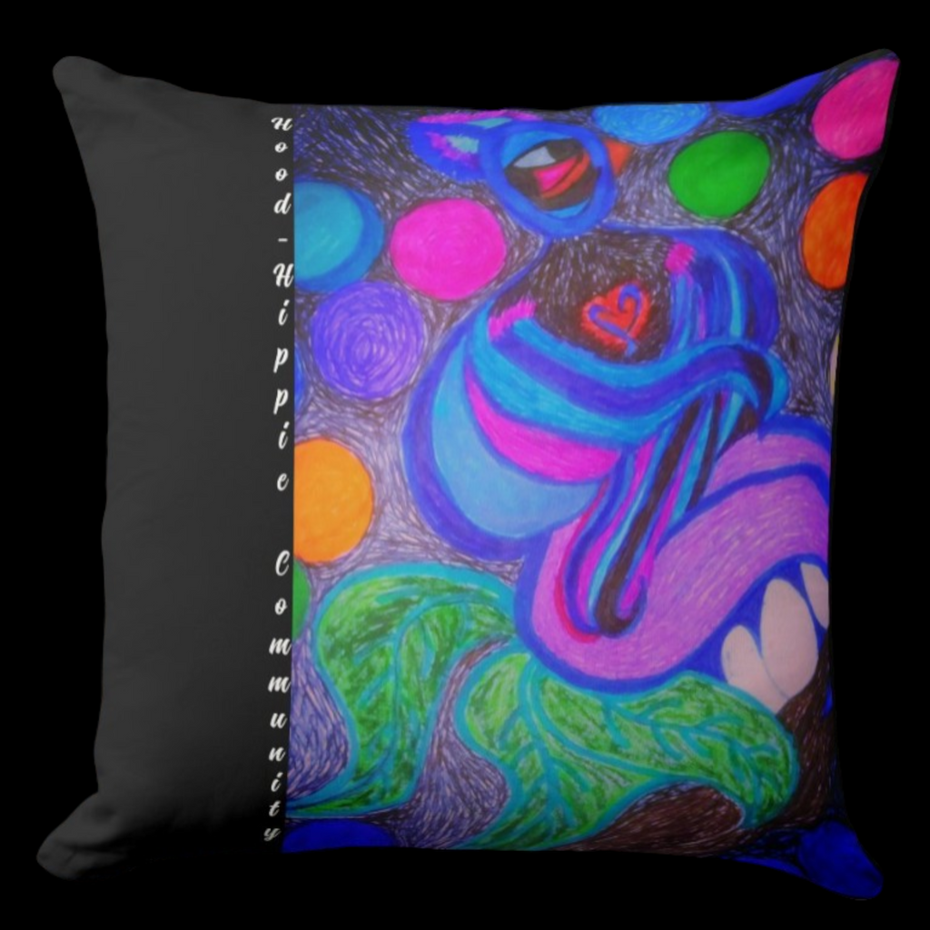 "Cosmic Love" Abstract Throw Pillow by Hood-Hippie Community"